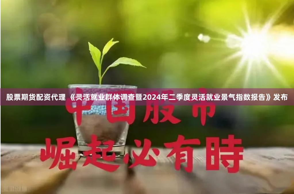 股票期货配资代理 《灵活就业群体调查暨2024年二季度灵活就业景气指数报告》发布